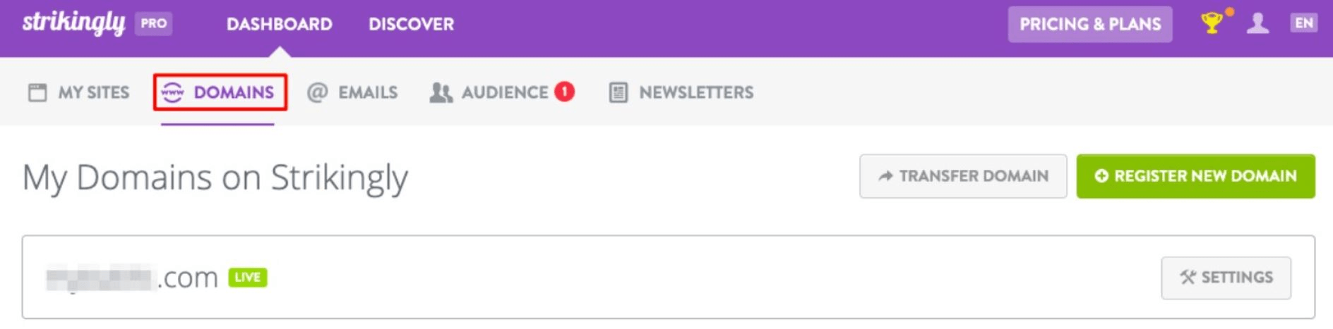 null Liste des domaines acquis